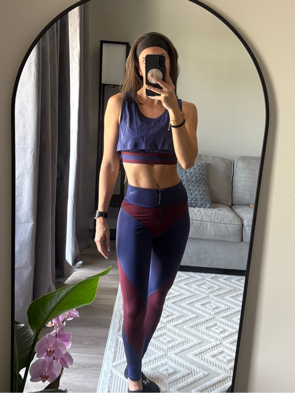 Matching Set, PUMA Layered Sports Bra + Zipper Leggings